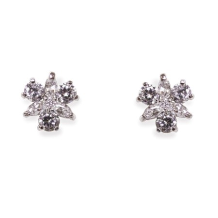 Ivory and Co Waterlily Crystal Stud Earrings