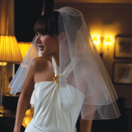 Joyce Jackson Maine Two Tier Tulle Veil with Pencil Edge