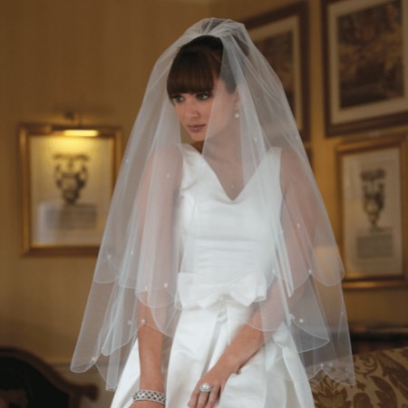 Joyce Jackson Marrakesh Scalloped Edge Veil with Pearl and Crystal