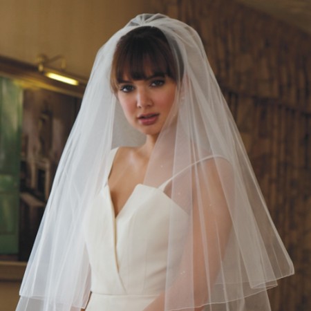 Joyce Jackson Montego Diamante Veil with Pencil Edge