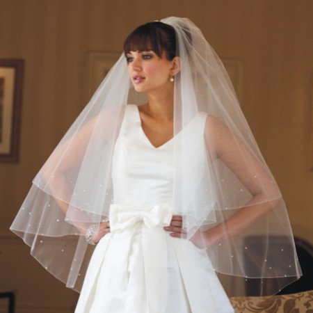 Joyce Jackson Toulouse Two Tier Pearl and Crystal Veil