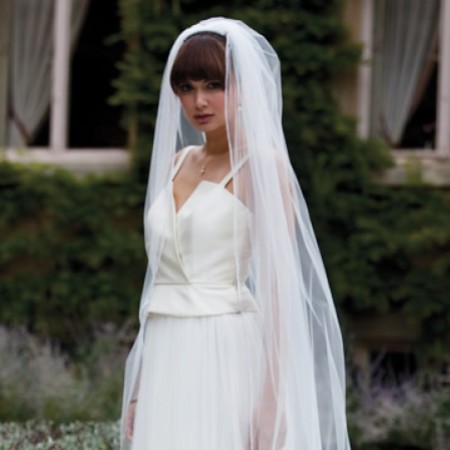 Joyce Jackson Zambia Single Tier Diamante Edge Veil