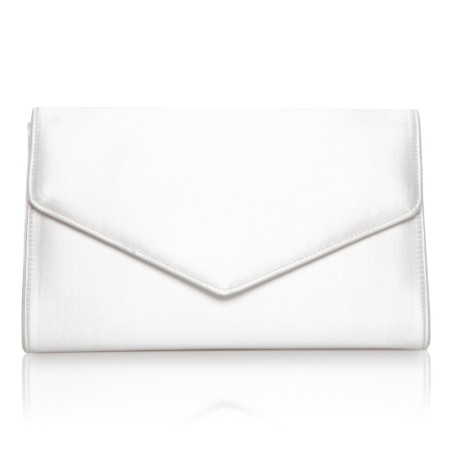 Perfect Bridal Heather Dyeable Ivory Satin Envelope Clutch Bag