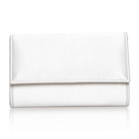 Perfect Bridal Lola Dyeable Ivory Satin Clutch Bag