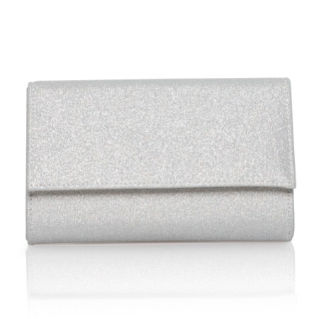 Perfect Bridal Lola Silver Shimmer Clutch Bag