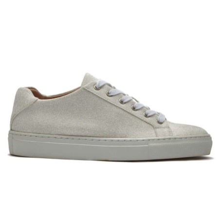 Rainbow Club Millie Ivory Shimmer Sparkly Wedding Trainers