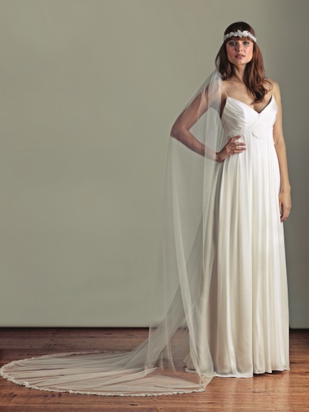 Joyce Jackson Honeychurch Bohemian Inspired Sequinned Floral Edge Veil