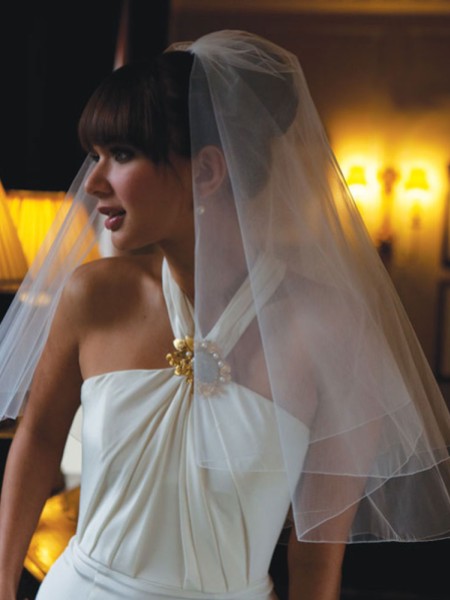 Joyce Jackson Maine Two Tier Tulle Veil with Pencil Edge