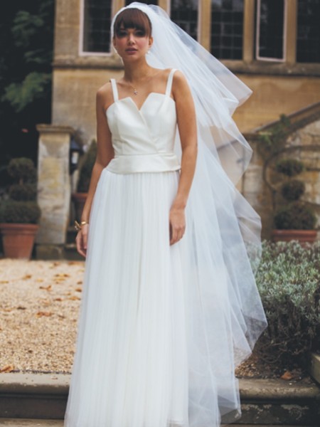 Joyce Jackson Phoenix Two Tier Tulle Veil with Raw Edge