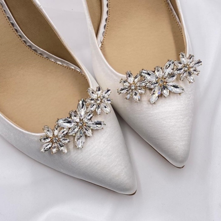 Adornos para zapatos «Starburst» de cristal dorado de Horizon