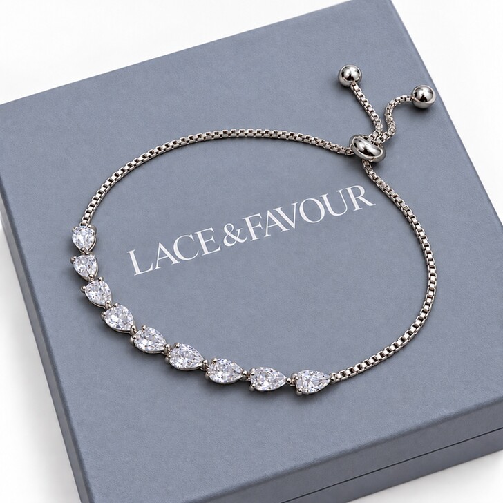 Alara Teardrop Crystal Adjustable Bracelet