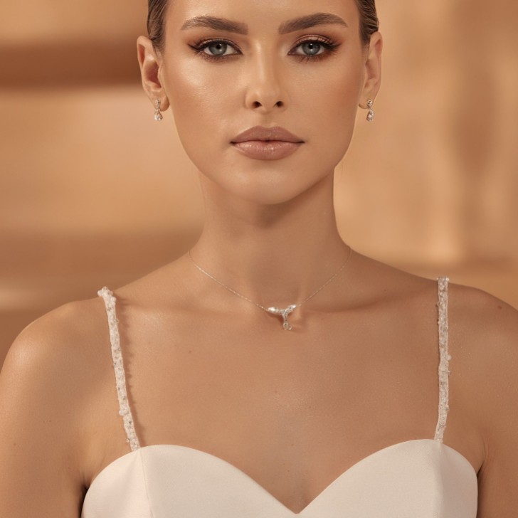 Bianco Abnehmbare dünne Elfenbein Perlen und Perlen Kleid Riemen