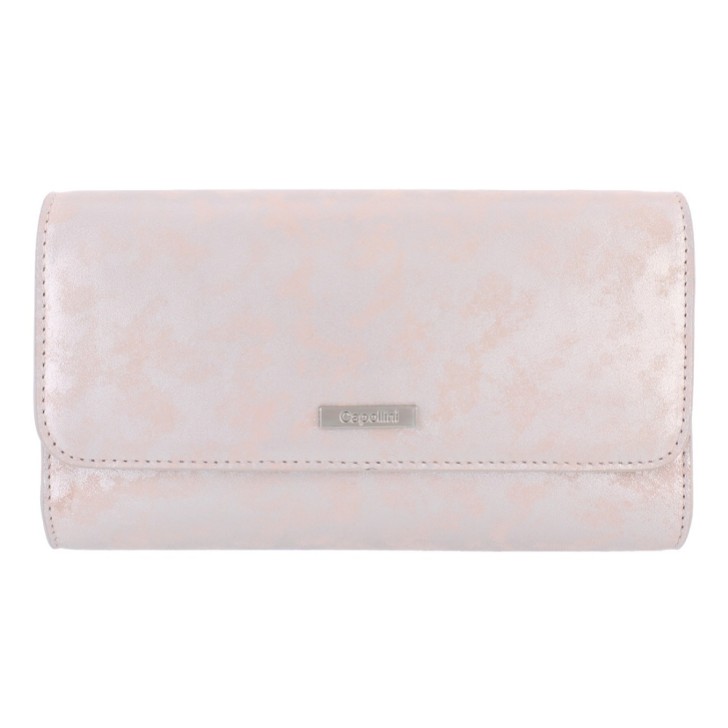 Capollini Blush Pink Nubuck Leather Clutch Bag
