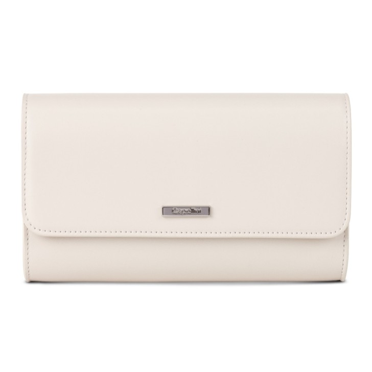Capollini Bolso de mano de piel en color porcelana