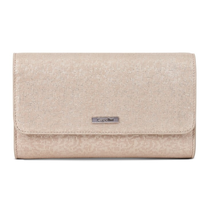 Capollini Bolso de mano de piel nobuk color champán