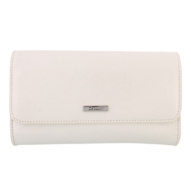 Capollini Clutch-Tasche aus cremefarbenem Nubukleder