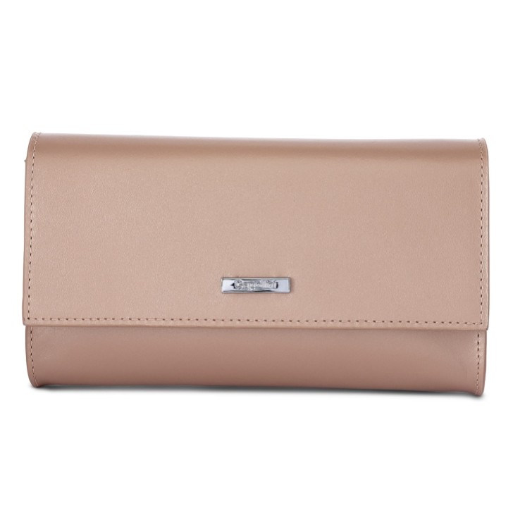 Capollini Pochet de couro em tom nude