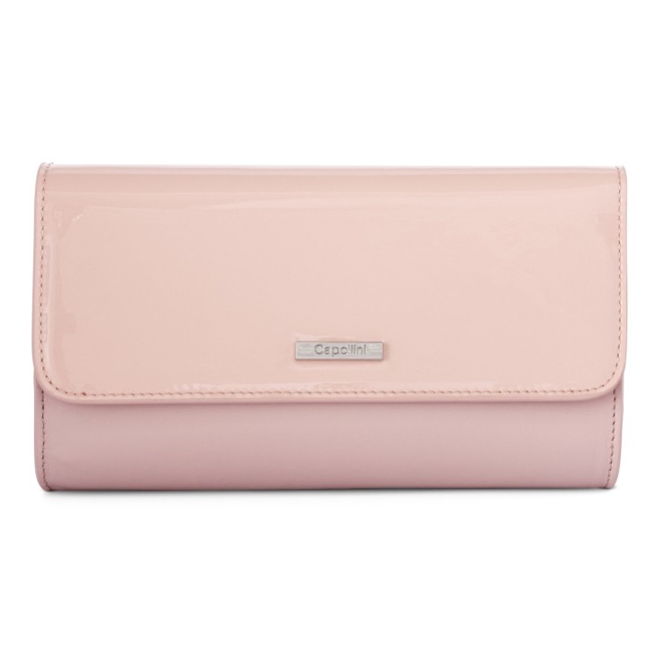 Capollini Pochet de couro envernizado rosa