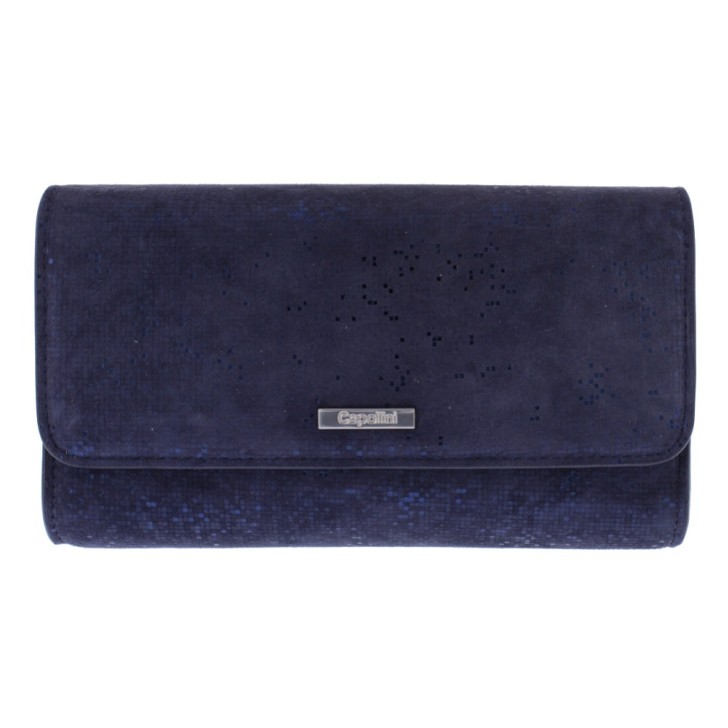 Capollini Pochette em pele nubuck azul-marinho