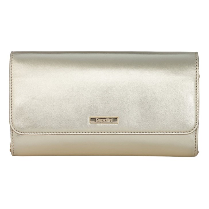 Capollini Pochette en cuir doré