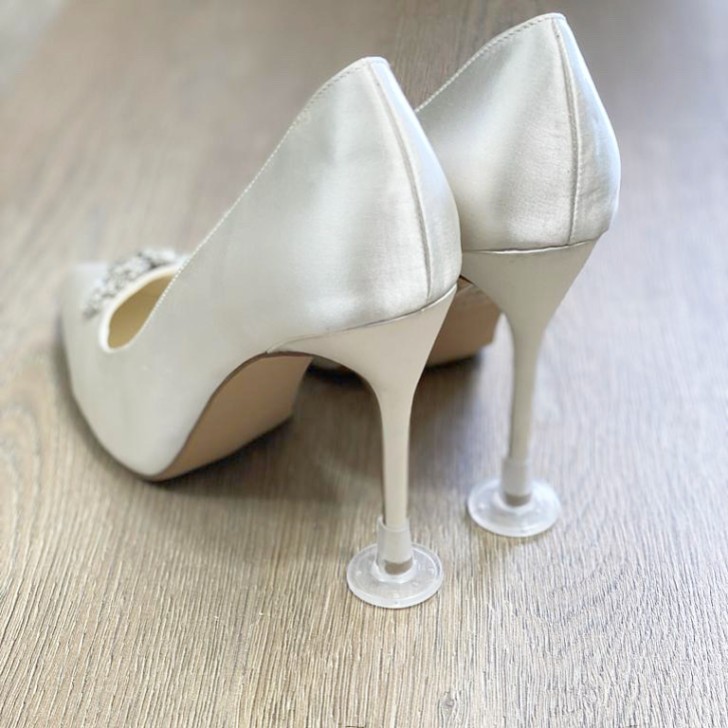 Clean Heels Prosty, przezroczysty nakładka na obcas (rozmiar mały)
