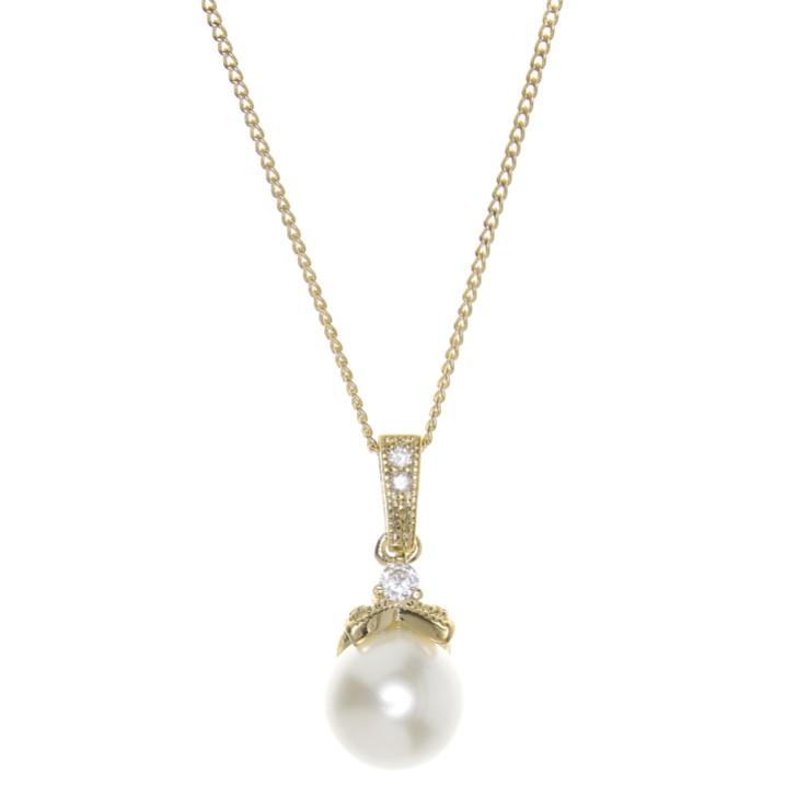 Collar con colgante de boda «Opulence Pearl» (dorado)