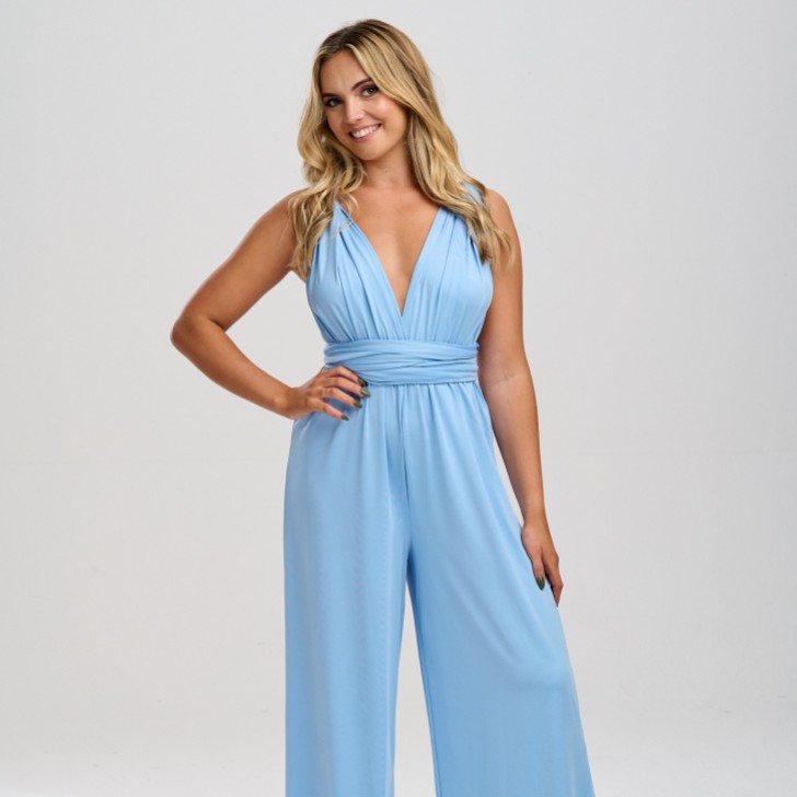 Combinaison de mariée multivoie Emily Rose Dusty Blue (taille unique)