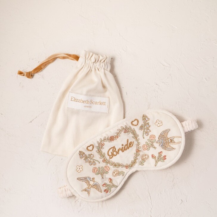 Elizabeth Scarlett Earth Goddess Cream Velvet Bride Eye Mask