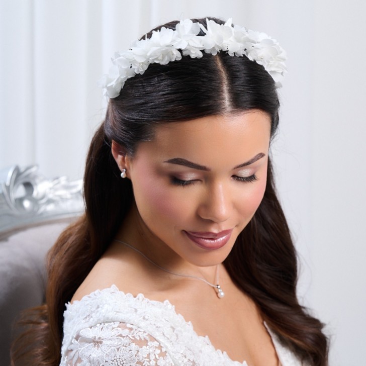 Floribunda Ivory Bridal Flower Headband