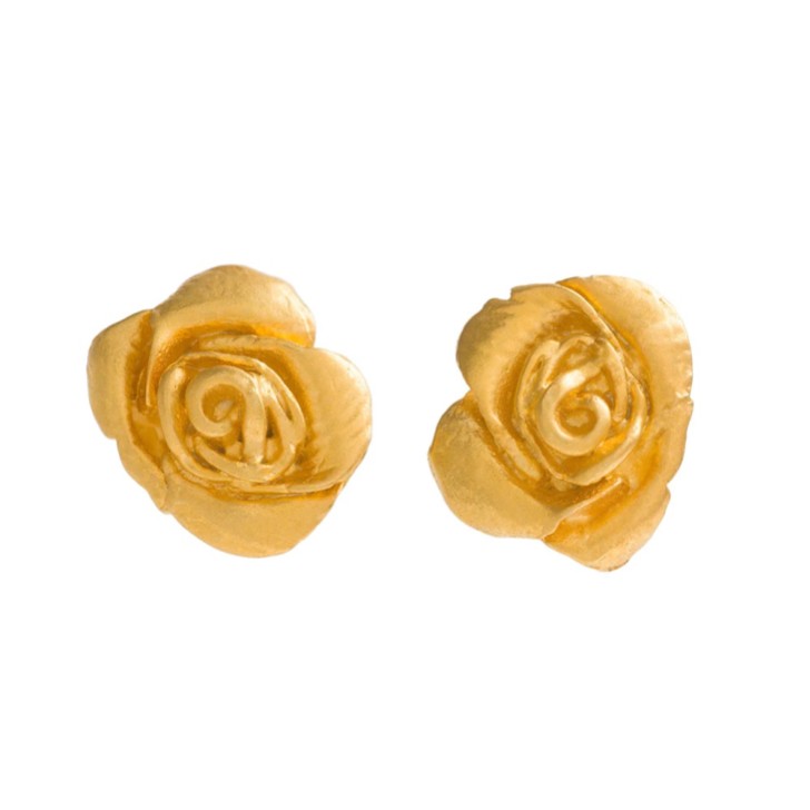 Freya Rose Brincos de rosas douradas