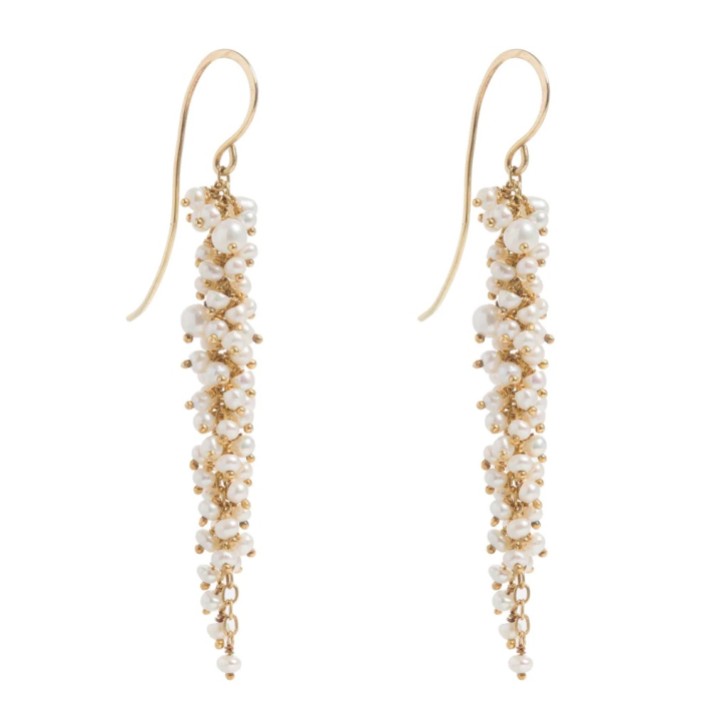 Freya Rose Pendants d'oreilles délicats en perles d'or