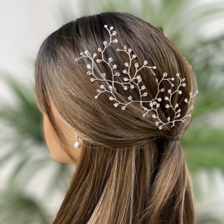 Hermione Harbutt Horquillas de novia con cristales Swarovski «Dewdrop»
