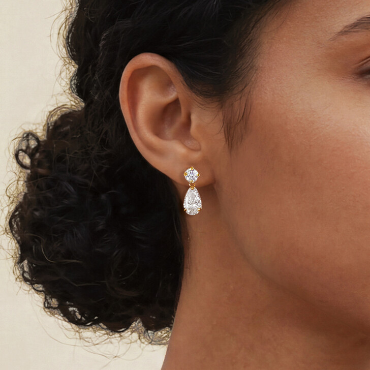 Ivory and Co Boucles d'oreilles « Imperial Gold » en zircone cubique