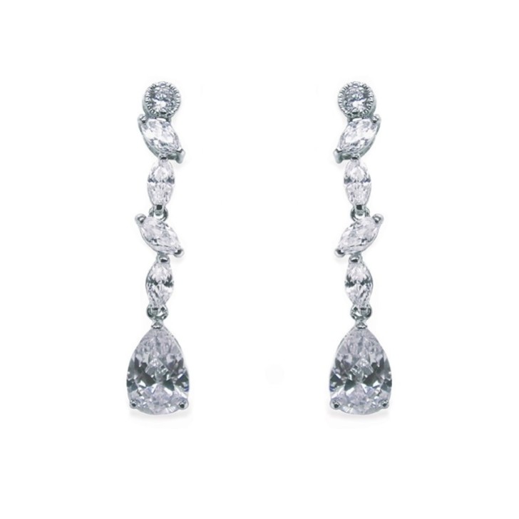 Ivory and Co Boucles d'oreilles mariage Andorra en zircon cubique