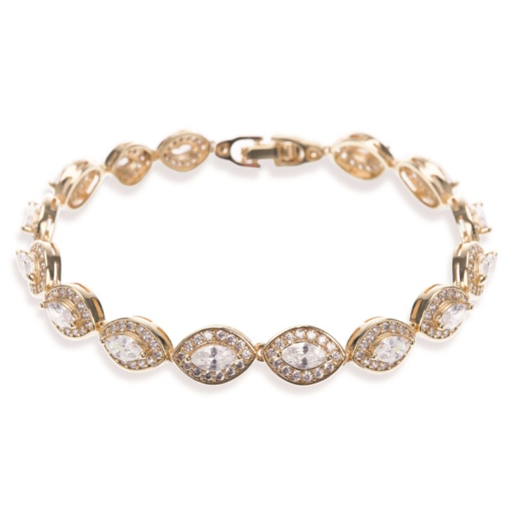 Ivory and Co Bransoletka ślubna z cyrkoniami Promise (złota)