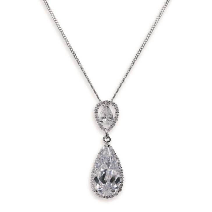 Ivory and Co Colar com pendente de cristal Bacall