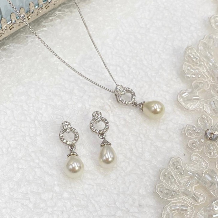 Ivory and Co Conjunto de joias nupciais Stockholm Pearl