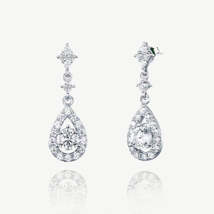 Ivory and Co Edinburgh Crystal Teardrop Earrings