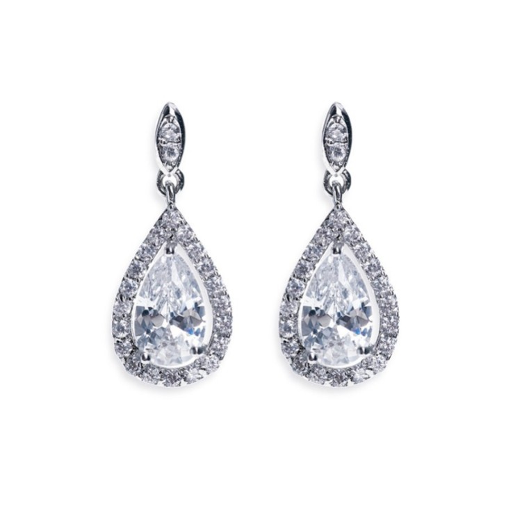 Ivory and Co Kolczyki ślubne Belmont Crystal Drop