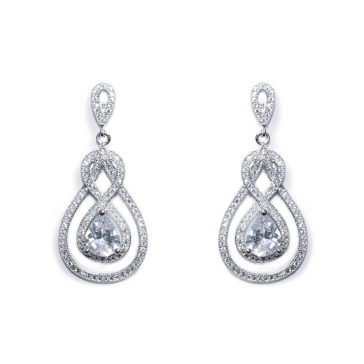 Ivory and Co Lexington Crystal Drop Wedding Earrings