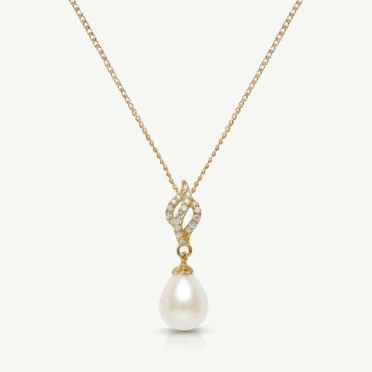 Ivory and Co Lisbon Gold Pearl Pendant Necklace