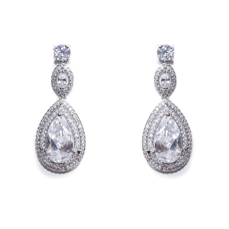Ivory and Co Pendientes de boda «Crystal Drop» de Cotton Club