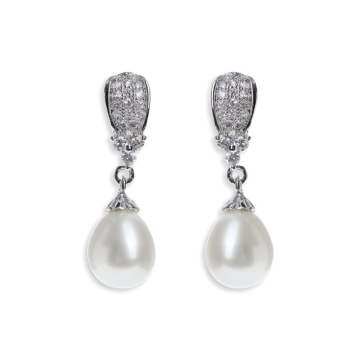 Ivory and Co Pendientes de boda «Serrano Pearl Drop»