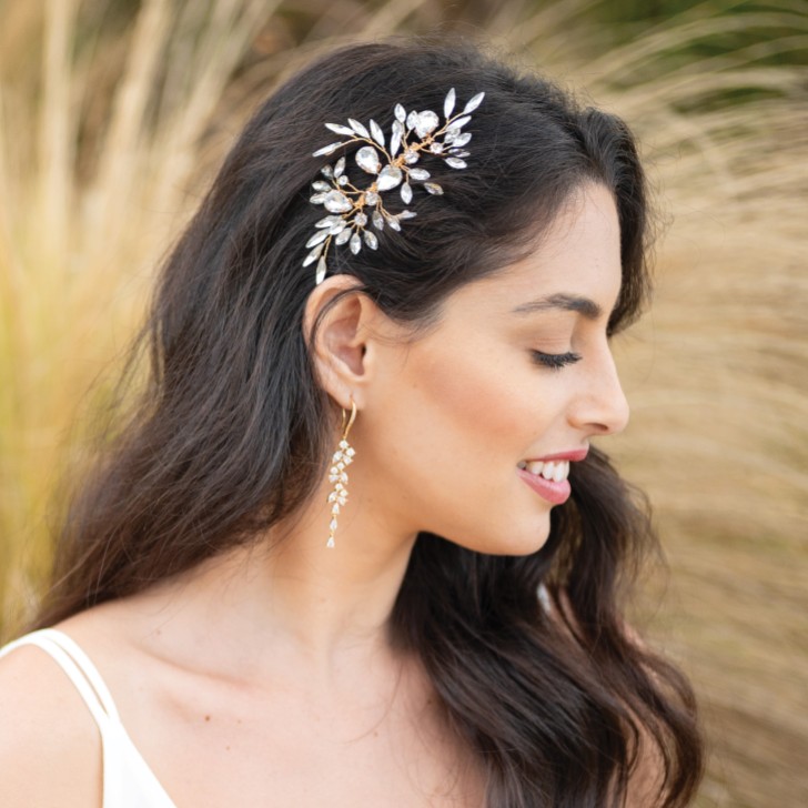 Ivory and Co Pente de cabelo com cristais dourados Diamond Frost