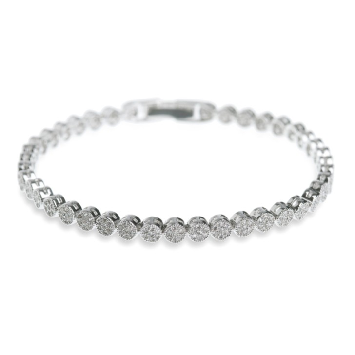 Ivory and Co Pulsera de boda con adornos de cristal Modena