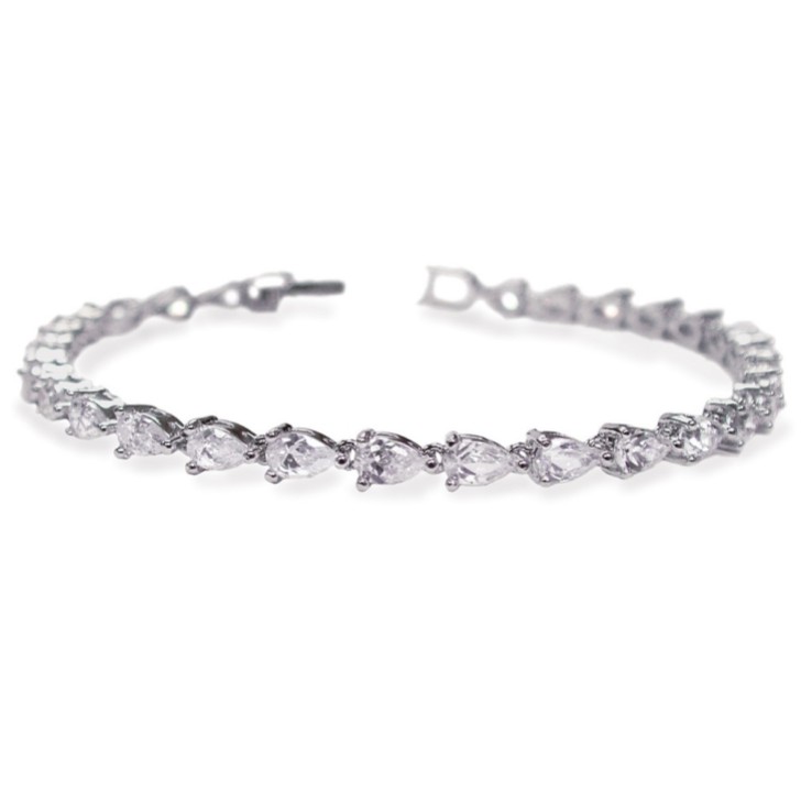 Ivory and Co Pulsera de boda con circonitas Manhattan