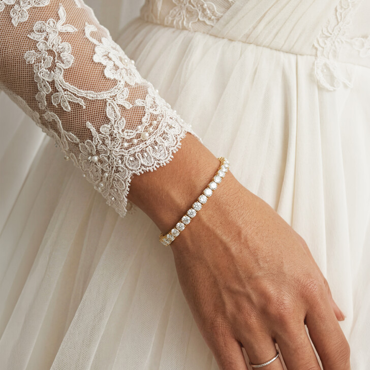 Ivory and Co Pulsera Imperial Gold con circonitas