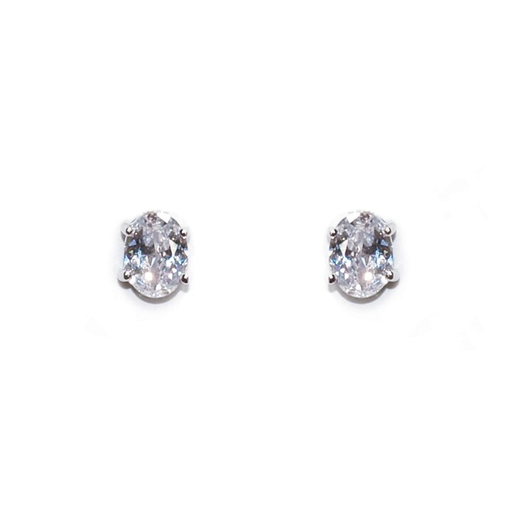 Ivory and Co Rapture Cubic Zirconia Oval Stud Earrings