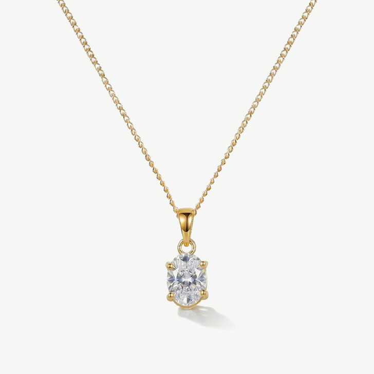 Ivory and Co Rapture Gold Cubic Zirconia Pendant Necklace
