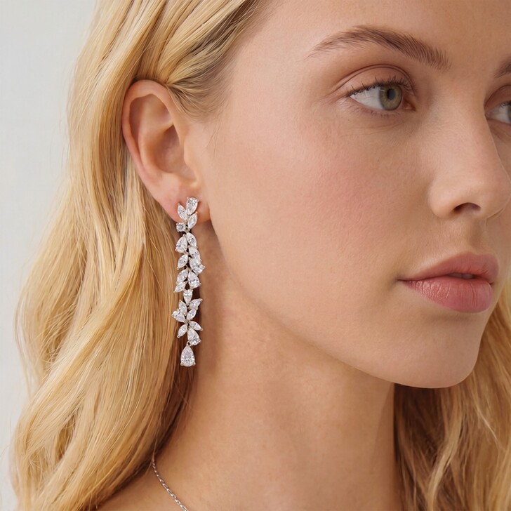 Ivory and Co Shaftesbury Crystal Cluster Earrings